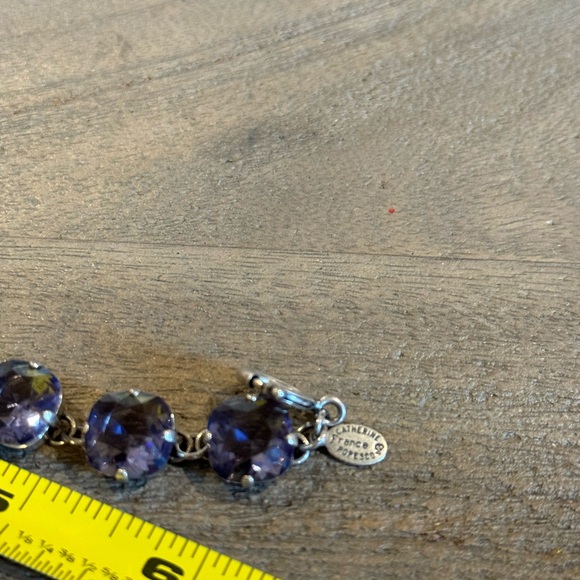 Catherine Popesco France amethyst color crystal bracelet - Picture 4 of 13